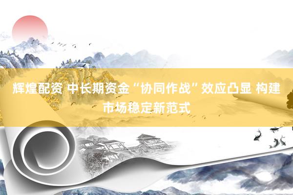辉煌配资 中长期资金“协同作战”效应凸显 构建市场稳定新范式